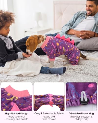 Dinosaur Costume Dog Pajamas (Small / Cosmic Dino Fossil)