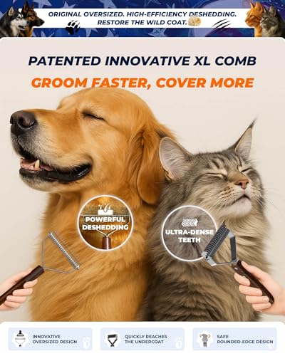 Undercoat Rake for Dogs & Cats (L Plus)