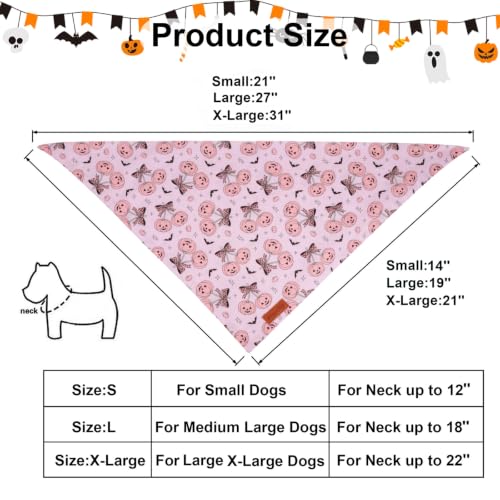 Halloween Dog Bandanas Girl (Small / Halloween-3)