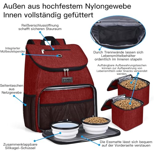 Dog Travel Bag (Red-A)