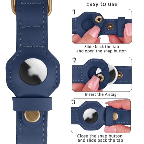AirTag Dog Collar (Smoky Blue / XS, 9"-12" Neck Fit)