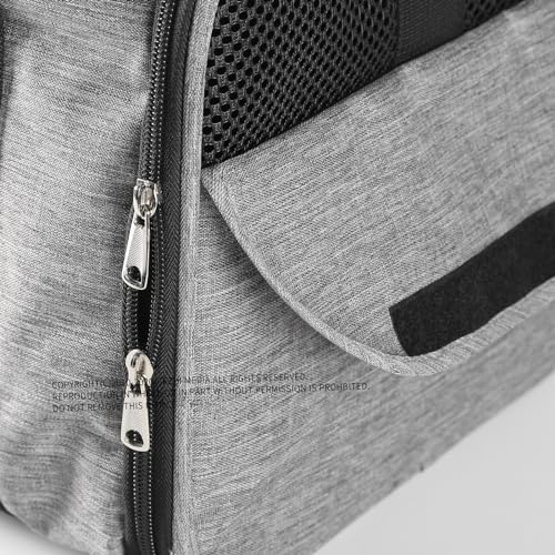 Pet Carrier Bag for Small Medium Cats Dogs Puppies up to 26 Lbs (20.9"L x 12.6"W x 12.6"H / Grey)