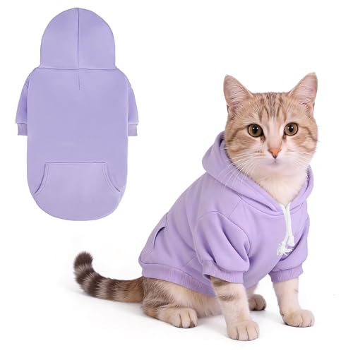 Dog Hoodie for Small Medium Dogs Cats (Lavender / X-Small)