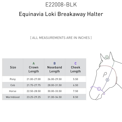 Loki Adjustable Breakaway Horse Halter (Black / Cob)