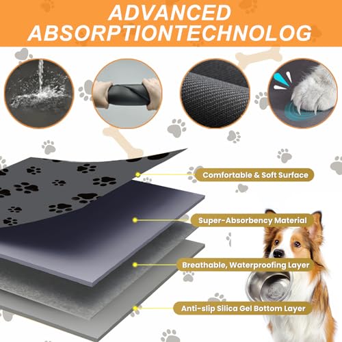 Pet Feeding Mat (Dark Gray-JY / 12"×20")