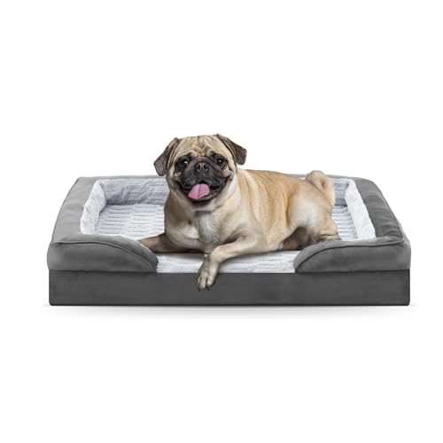 Orthopedic Small Dog Bed (28.0''l x 23.0''w x 6.5''th / Grey)