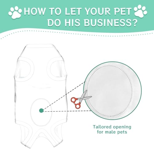 Custom Cat Surgery Recovery Suits Cat Onesie After Neuter Surgery Clothes for Little Animals (White / X-Large(8-10kg))