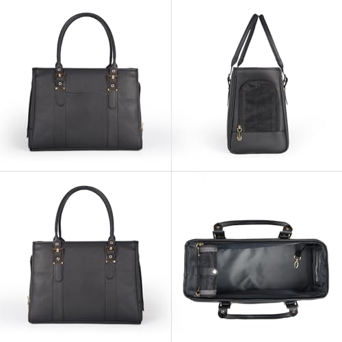 Fashion Pet Carrier Dog Purse Cat Bag Soft (Black)