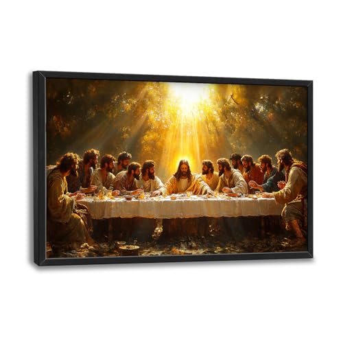 Large The Last Supper Wall Art for Living Room (36"L x 24"W / Jesus)