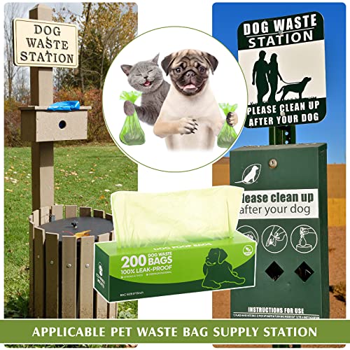 20 Rolls 4000 Ct Dog Poop Bags Leak Proof (1 Count (Pack of 20) / Green)