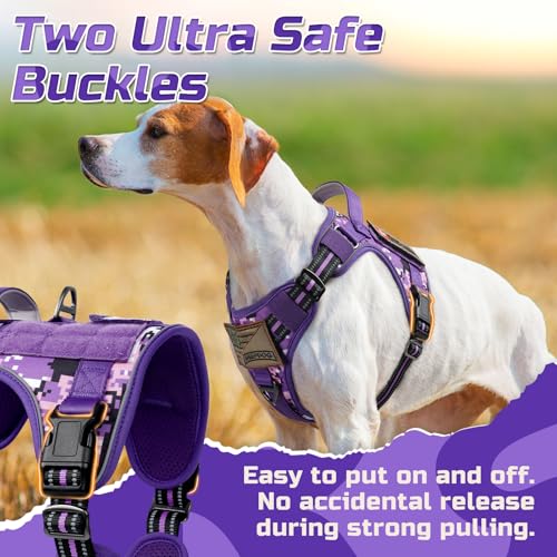 Tactical Dog Harness for X (Purple Camo / X-Large)
