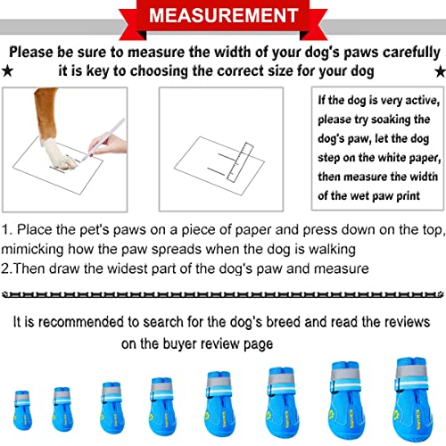 Dog Shoes for Hot Pavement (Size 7: 2.8''x3.2"(W*L) (Pack of 4))