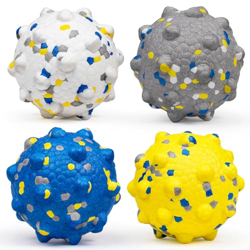 Dog Tennis Balls for Aggressive Chewers (Mixed-Large-4Pcs)