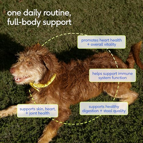Omega 3 Fish Oil for Dogs 8Oz & Probiotics for Dogs 8.2Oz Powder Food Topper (60 Count)