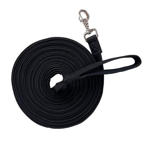 Horse Training Lunge Line with Alloy Trigger Buckle for Accurate Equestrian Training of 32.8 ft (32.8foot / Black)