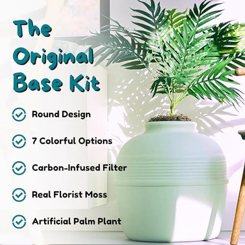 Original Hidden Litter Box Planter (Palm Plant / Base Kit / Mint Green)