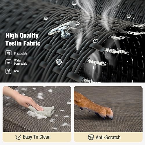 Cooling Elevated Dog Bed (Brown / 47.0"L x 32.0"W x 12.0"Th)