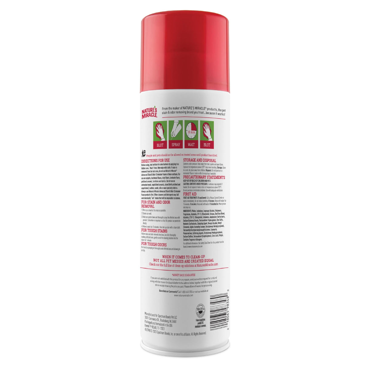 Advanced Dog Stain & Odor Eliminator Foam (Foam / 17.5 Ounce (Pack of 6))