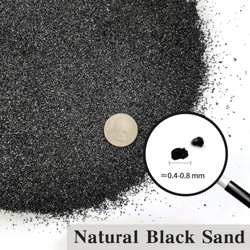 5 lbs Black Aquarium Sand (Glossy Black / 5 LB)