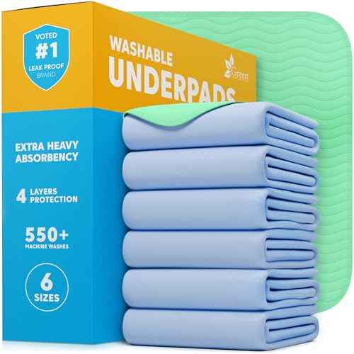 Washable Underpads (Blue/Green / 40 Pack - 34x36)