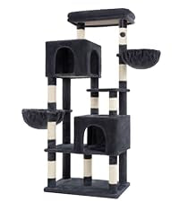 68.1" Cat Tree with Oversized Top Platform & Wide Base HCT059G (Smoky Gray / 68.1 inch)