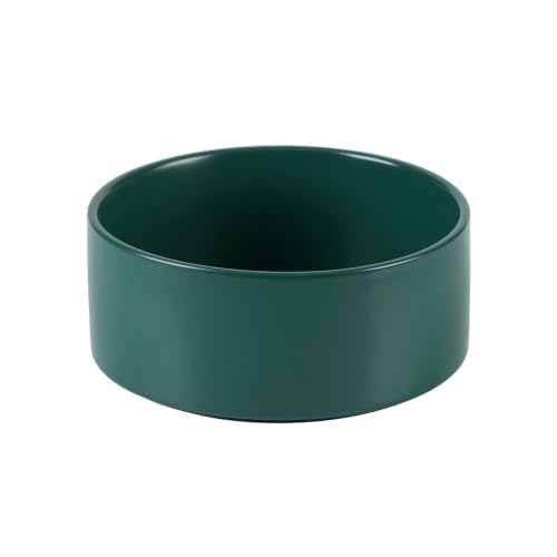 Ceramic Dog Bowls (Matte Dark Green)