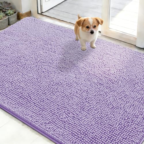 Dog Door Mat for Muddy Paws 48x30 (Lavender / 48" X 30")