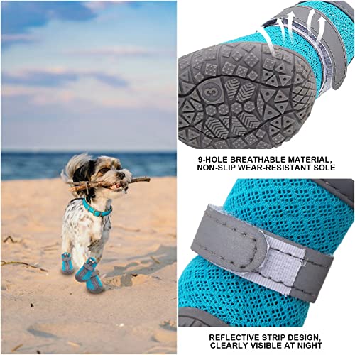 Dog Shoes for Small Dogs (#5 (width 1.88 inch) for 21-27 lbs)