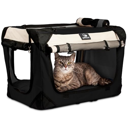 Cat & Dog Pet Carrier (Black / Large)