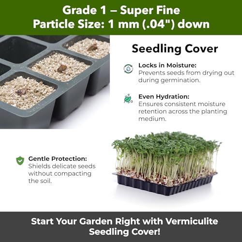 Organic Superfine Vermiculite for Indoor Gardening Plants and Mushrooms (Vermiculite Grade 1 - Superfine / 15 quarts)