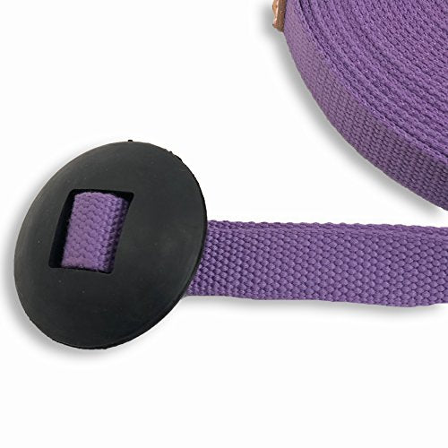35' Flat Cotton Web Lunge Line with Bolt Snap & Rubber Stop (Lavender / 35')