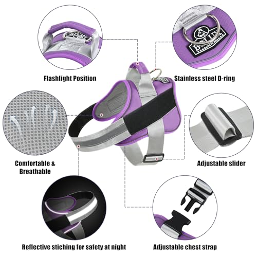 Dog Harness No (Large (Pack of 1) / Lavender)