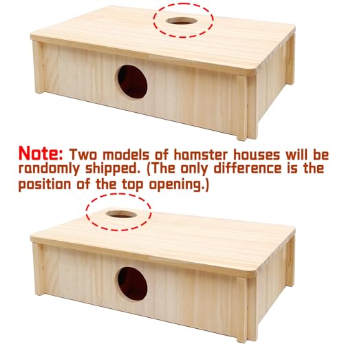 Multi Chamber Hamster Tunnel House Maze (Natural wood Hamster Maze House)