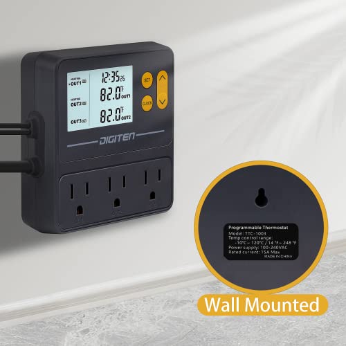 Day Night Reptile Temperature Controller with Timer