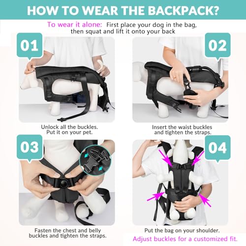 Dog Backpack Carrier (Black)