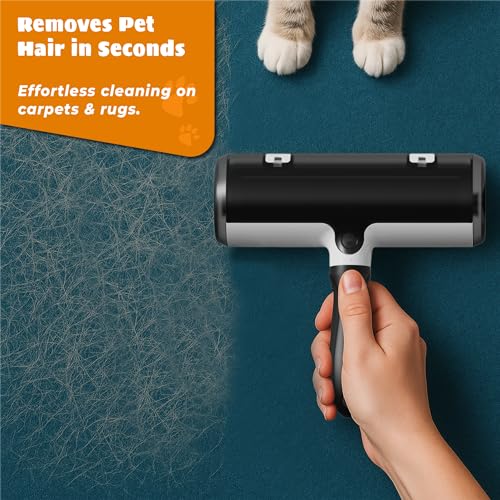 Pet Hair Remover and Reusable Lint Roller (Gray)