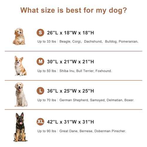 Soft Dog Crate for Medium Dogs (Dark Grey / 30.0"L x 21.0"W x 21.0"H)