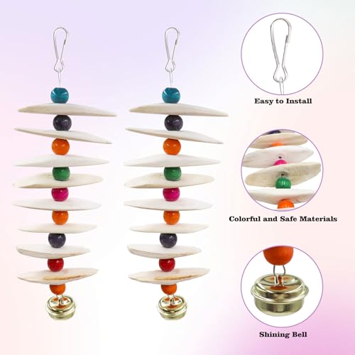 2 Pack Bird Toys with Cuttlebone (Large)