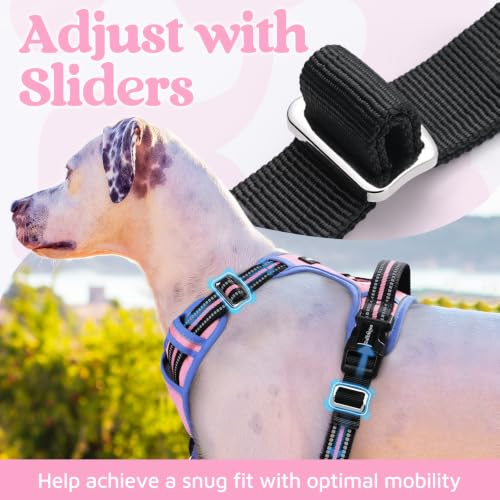 Dog Harness Small Sized (Light Pink & Blue / Small)