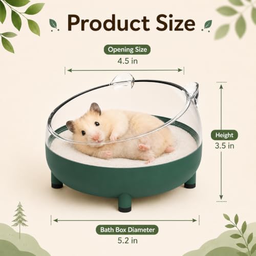 Hamster Sand Bath Container (bathtub-darkgreen)