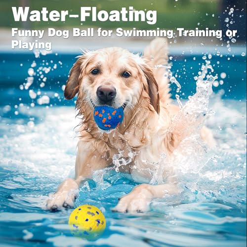 Dog Balls for Aggressive Chewers (E-yellow&blue)