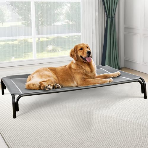 Outdoor Elevated Dog Bed for Large Sized Dogs (XXL(53.94"x35.83"x7.90") / Grey)