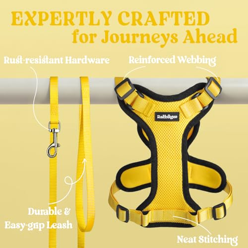 Cat Harness and Leash Set (Xs / Yellow)