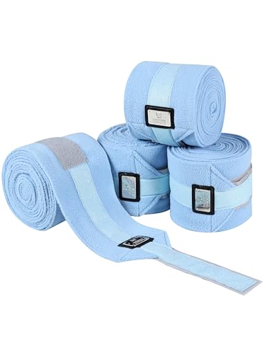4 Pack Horse Polo Wraps (M / Ice Blue)