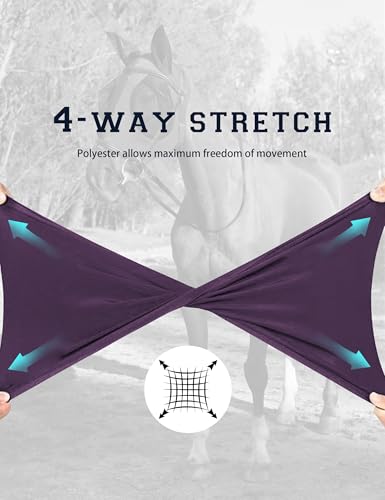 Horse Fly Mask with Ears (Deep Purple / Large)