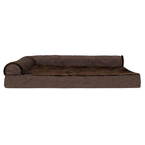 Cooling Gel Dog Bed for Large Dogs w (Jumbo / (Plush & Velvet) Sable Brown)