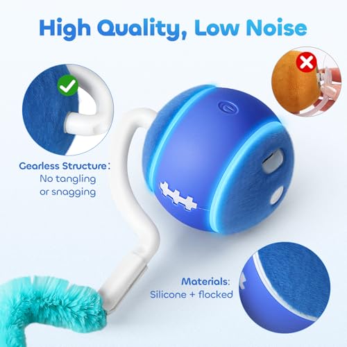 Interactive Cat Toy Ball for Indoor Cats with 3