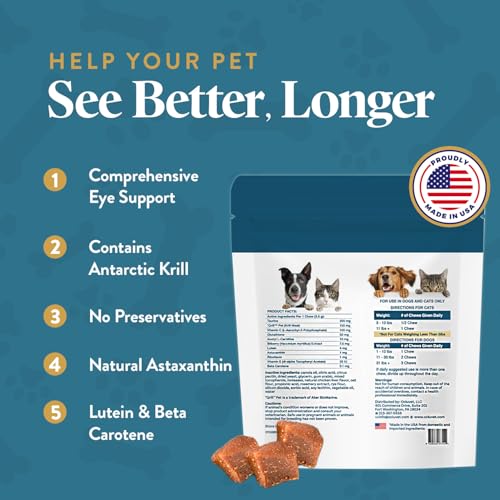 Vision Chews Eye Supplements for Dogs & Cats (15 Chews – Bag)