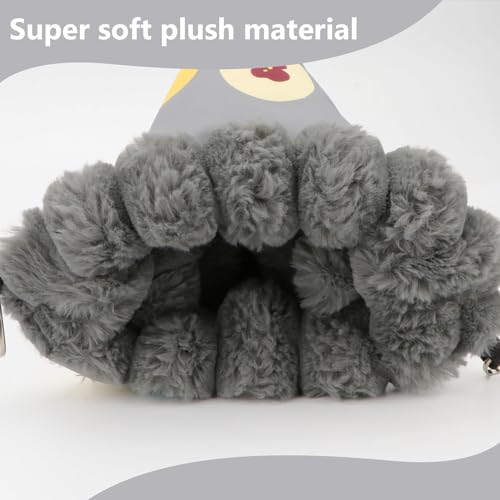 Bird Nest House Winter Warm Hanging Hammock Bird Bed Snuggle Hut for Parakeets Budgies Caique Conures Cockatiels (Large / Grey)