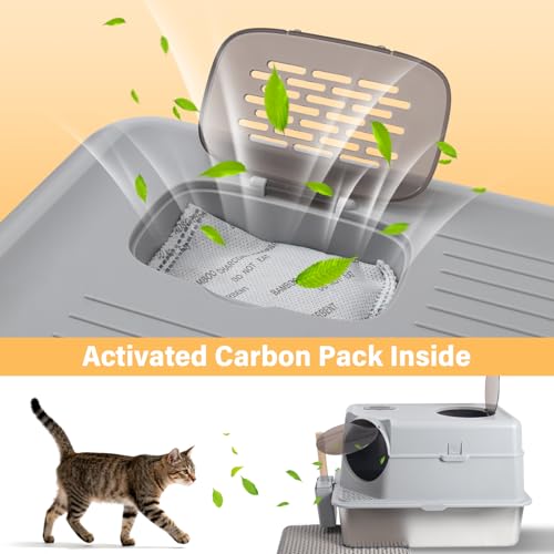 Stainless Steel Litter Box with Lid (Enclosed)